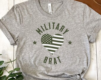 Military Brat Shirt, Military Shirt, Vintage Style Cotton T-Shirt, Basic Training, Military Homecoming, Graduation Gift