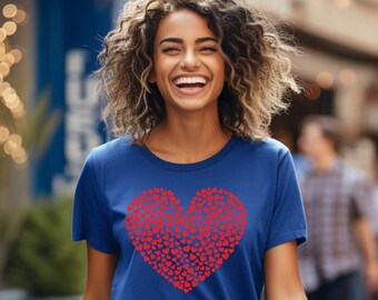Red Heart of Hearts Love Shirt, Cute Valentines Day Gift, Valentine's Day T-Shirt, Romantic Tee, Gift For Her