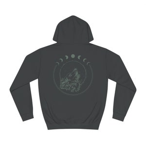 Howling at the Moon: Wolf Hoodie for Halloween and Fall, Animal Lover Unisex College Hoodie