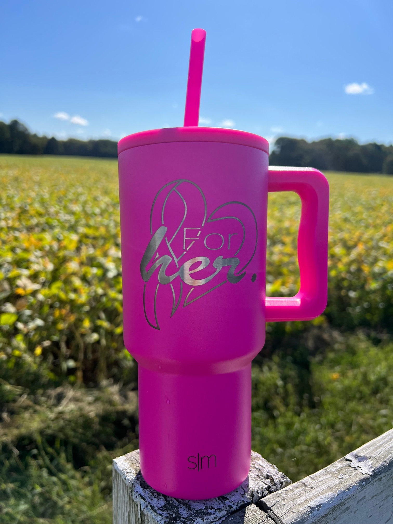 Fully Custom Simple Modern 40oz Engraved Tumblers, Personalized