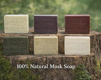 Colección de jabones de almizcle, set de 6 jabones naturales de Alepo, oud, tahara, fragancias de lujo