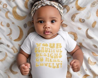 Maqueta de lienzo Bella 100B blanco, maqueta de piel de conejo 4400, maqueta de piel de conejo 4442, maqueta de Babybugz BZ10, maqueta de mono de bebé minimalista