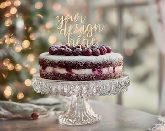 Maqueta de pastel de Navidad, foto de pastel, maqueta de adorno de pastel, maqueta de pastel, foto profesional de pastel, foto de pastel, pastel de bodas, descarga digital