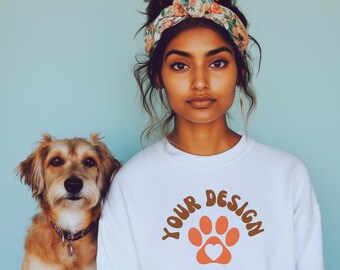 Gildan 18000 White Mockup, Comfort Colors 1566 Mockup, Gildan 18000 Mock up, Dog Mockup, Gildan 1800 Mockup, Gildan 12000 mockup
