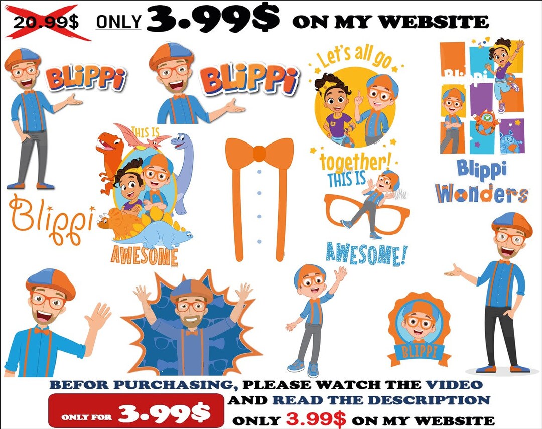 Happy Birthday Blippi Png Bundle Blippi Sublimation Design - Etsy