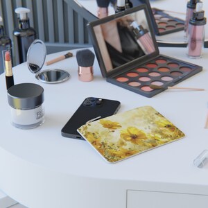 Piccola custodia con cerniera in pelle vegana, organizer per borsa, custodia con cerniera floreale, I.D. portamonete, portamonete, regalo per l'insegnante, regalo per la mamma