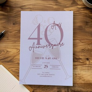 Carte d'invitation personnalisée