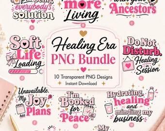 Paquete de imágenes PNG de Healing Era, Soft Life, imágenes prediseñadas de salud mental (descarga digital)