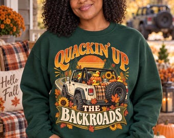 Fall Off-Road Duck PNG Bundle, 5 Vintage Autumn Designs (Digital Download)