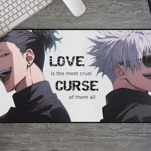 Jujutsu Kaisen Desk Mat | Satoru Gojo, Suguru Geto Inspired Anime Theme, Gaming Desk Mat, XL Mousepad, Desk Accessories, Anime Lover Gift