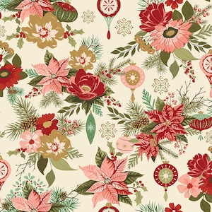 Glisten Main Eggnog (C162200-Cream) by Sandy Gervais for Riley Blake Designs, 1/2 Yard, Cut Continuously