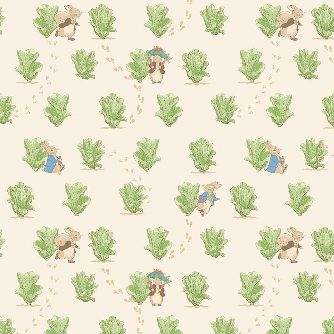 Peter Rabbit & Benjamin Bunny Lettuce Patch Cream (cd17253-cream ...