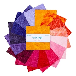 Expressions Batiks Hand-Dyes Sunset Sorbet Stacker de 5" (5-21003-42) de Riley Blake Designs