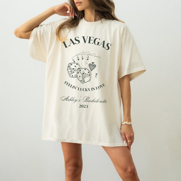 Vegas Bachelorette Shirt, Oversized Bridal Party Shirt, Custom Bachelorette shirt, Las Vegas Bachelorette