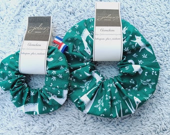 Chouchou vert biche / renards Collection exclusive et limitée  idéal également pour Noël