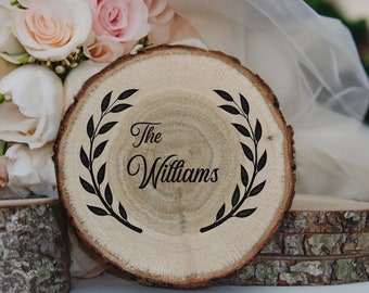 Holzuntersetzer-Set mit individueller Namensgravur – perfektes Geschenk zum Valentinstag, zur Hochzeit, zur Verlobung, zum Jahrestag oder zu Weihnachten