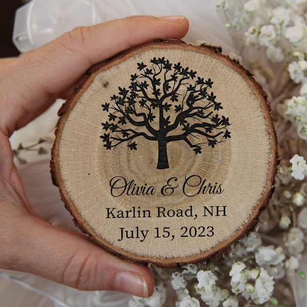 Wedding Coaster Favors, Wedding Coasters Wood Personalized, Wedding favors, Wedding Favors for Guests in Bulk, Wedding Gift Coasters