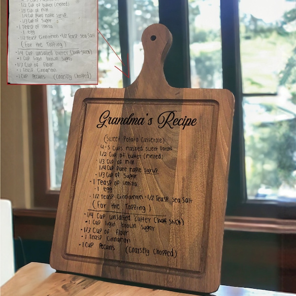 Mother's Day Gift, Recipe Cutting Board, Handwritten Recipe Cutting Board, Charcuterie Board, Charcuterie Boards, Serving Board, Nana Gift