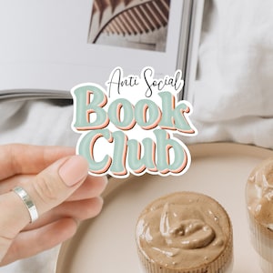 Anti Social Book Club, Book Lover Sticker, Kindle Stickers, Booktok, Bookstagram, Reader Gift, Bookish Gift, Stickers for Kindle, Bookworm