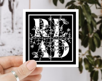 READ Floral Sticker, Book Lover Sticker, Kindle Stickers, Booktok, Bookstagram, Reader Gift, Bookish Gift, Stickers for Kindle, Bookworm