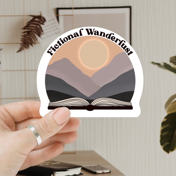 Fictional Wanderlust, Book Lover Sticker, Kindle Stickers, Booktok, Bookstagram, Reader Gift, Bookish Gift, Stickers for Kindle, Bookworm