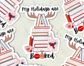 My Holidays Are Booked, Book Lover Sticker, Kindle Stickers, Booktok, Bookstagram, Reader Gift, Bookish Gift, Stickers for Kindle, Bookworm