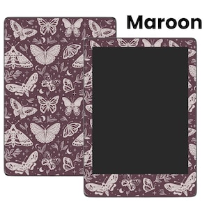 Maroon Kindle Insert, Kindle Decal Paperwhite, Kindle Oasis Decal, Kindle Cover Decal, Kindle Insert for Clear Case, Kindle Decor, Decal for Kindle
