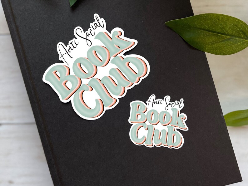 Anti Social Book Club, Book Lover Sticker, Kindle Stickers, Booktok, Bookstagram, Reader Gift, Bookish Gift, Stickers for Kindle, Bookworm