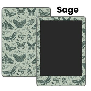 Sage Kindle Insert, Kindle Decal Paperwhite, Kindle Oasis Decal, Kindle Cover Decal, Kindle Insert for Clear Case, Kindle Decor, Decal for Kindle