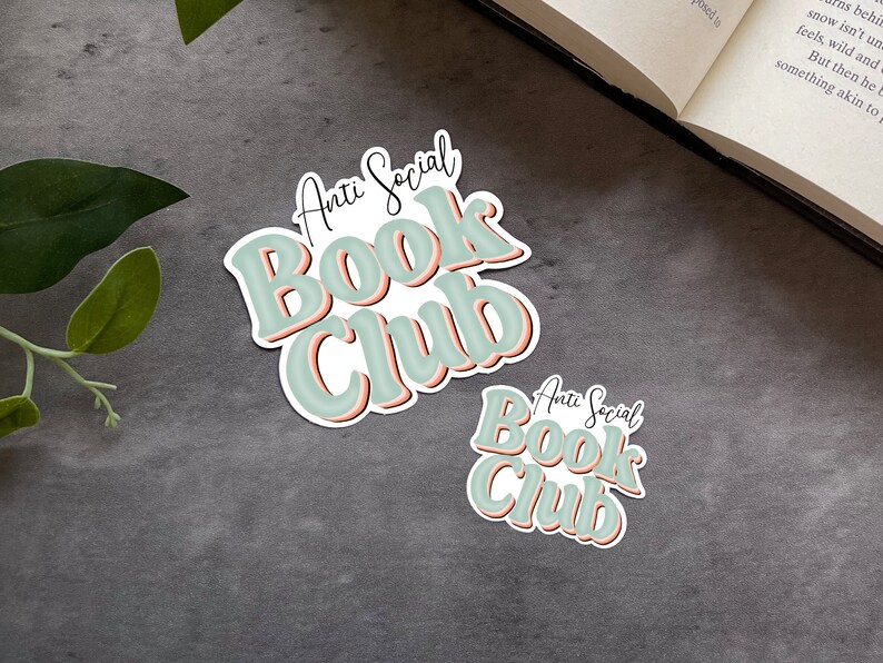 Anti Social Book Club, Book Lover Sticker, Kindle Stickers, Booktok, Bookstagram, Reader Gift, Bookish Gift, Stickers for Kindle, Bookworm