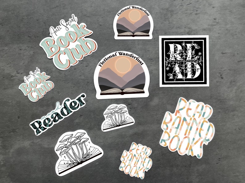 Anti Social Book Club, Book Lover Sticker, Kindle Stickers, Booktok, Bookstagram, Reader Gift, Bookish Gift, Stickers for Kindle, Bookworm