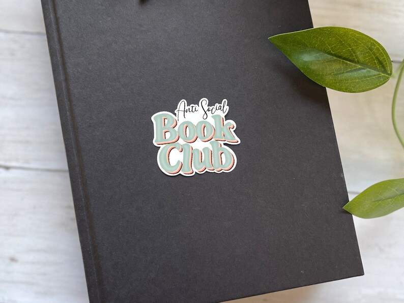 Anti Social Book Club, Book Lover Sticker, Kindle Stickers, Booktok, Bookstagram, Reader Gift, Bookish Gift, Stickers for Kindle, Bookworm
