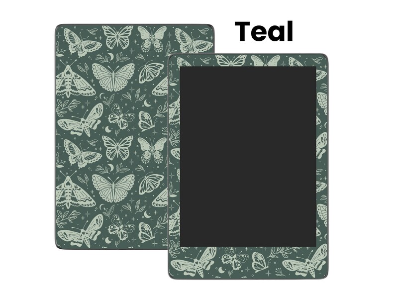 Teal Kindle Insert, Kindle Decal Paperwhite, Kindle Oasis Decal, Kindle Cover Decal, Kindle Insert for Clear Case, Kindle Decor, Decal for Kindle