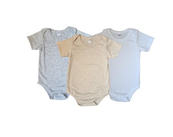 Body pour bébé en polyester - Vêtements vierges en polyester souple pour projets de bricolage sublimation, vinyle, broderie ou DTF