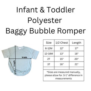 Barboteuse ample à bulles : nourrissons, bébés et tout-petits Vêtements en polyester doux pour sublimation, DTF et découpes à faire soi-même image 2