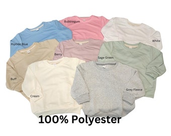 Youth SWEATSHIRT: Unisex Infant, Toddler & Kids - Soft Polyester Apparel for Sublimation, DTF and DIY Blanks