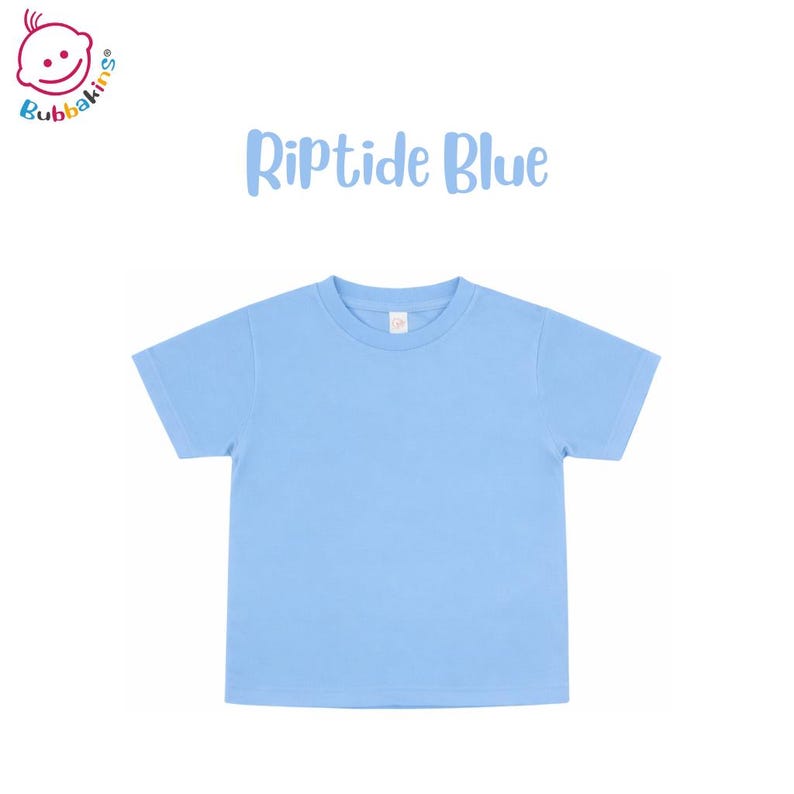 Blank Toddler T-Shirt: Polyester Crew Neck Kids Shirt | Sublimation Blanks for DTF and Embroidery Riptide Blue