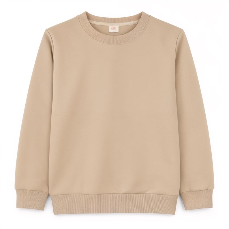 Adult Polyester SWEATSHIRT: Soft Crew Neck, Sublimation and DIY Apparel Buff