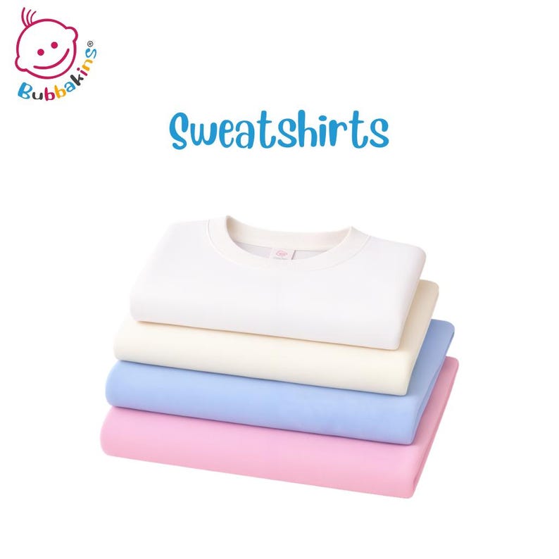Adult Polyester SWEATSHIRT: Soft Crew Neck, Sublimation and DIY Apparel image 1