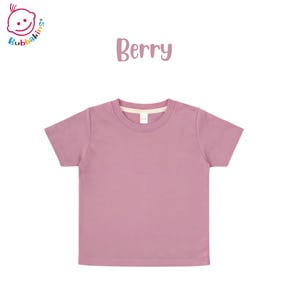 Blank Toddler T-Shirt: Polyester Crew Neck Kids Shirt | Sublimation Blanks for DTF and Embroidery Berry