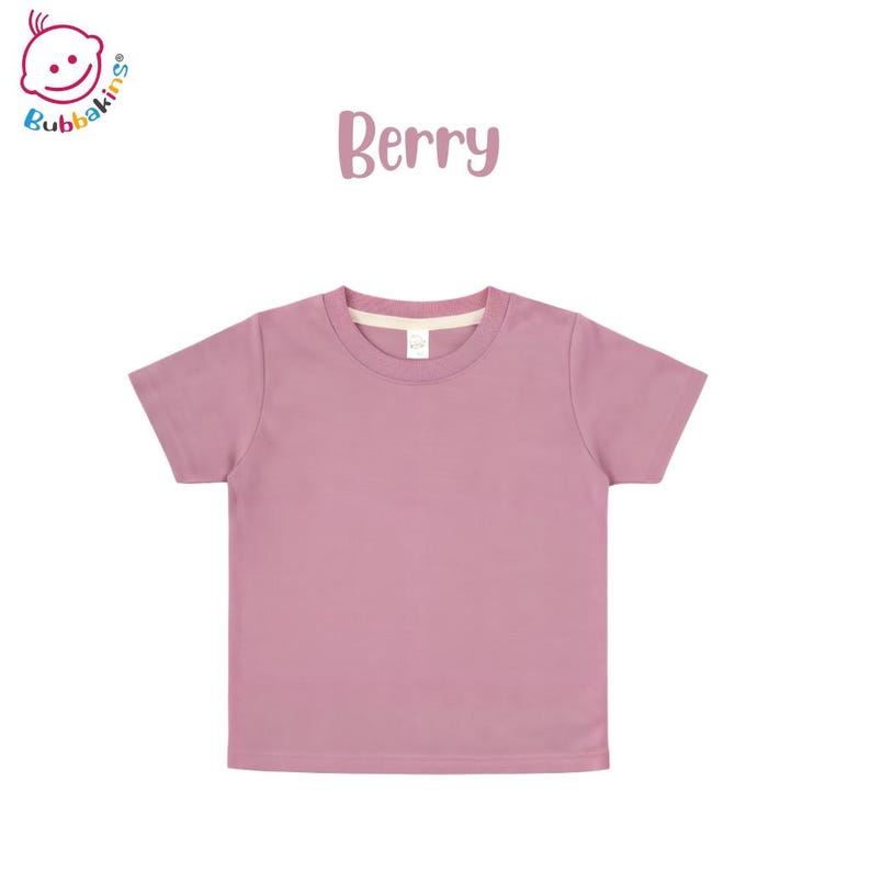 Blank Toddler T-Shirt: Polyester Crew Neck Kids Shirt | Sublimation Blanks for DTF and Embroidery Berry