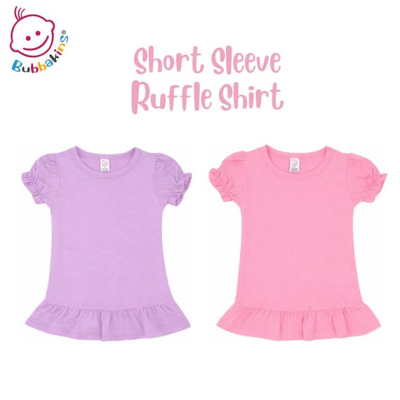 Toddler Ruffle Sleeve Shirt: Soft Polyester Tunic, Sublimation and DIY Apparel
