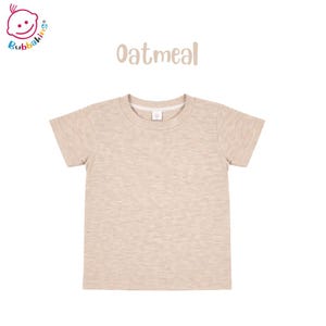 Blank Toddler T-Shirt: Polyester Crew Neck Kids Shirt | Sublimation Blanks for DTF and Embroidery Oatmeal