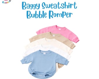 Baby Bubble SWEATSHIRT ROMPER: Soft Polyester, Sublimation and DIY Apparel