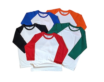 Toddler Polyester Raglan Shirt: Soft 3/4 Sleeve Crew Neck Blank, Sublimation and DIY Apparel