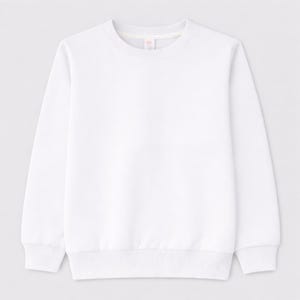 Adult Polyester SWEATSHIRT: Soft Crew Neck, Sublimation and DIY Apparel White