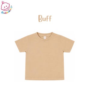 Blank Toddler T-Shirt: Polyester Crew Neck Kids Shirt | Sublimation Blanks for DTF and Embroidery Buff
