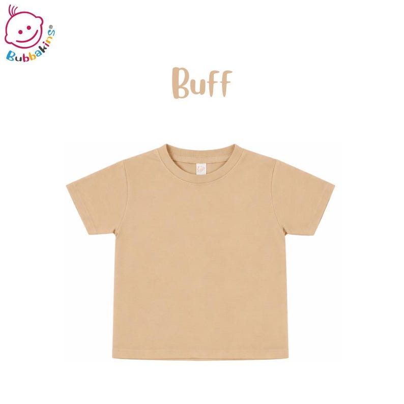 Blank Toddler T-Shirt: Polyester Crew Neck Kids Shirt | Sublimation Blanks for DTF and Embroidery Buff