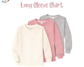 Polyester Infant, Toddler and Youth Long Sleeve Shirt, Sublimation Blanks