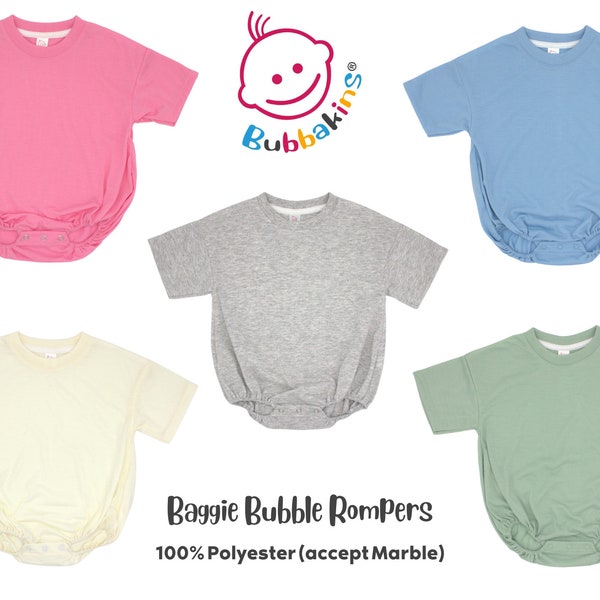 Baggy Bubble Romper: Infant Baby & Toddler - Soft Polyester Apparel for Sublimation, DTF and DIY Blanks